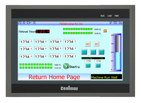 QM3G-100FH-24MR-485P 10 Inch HMI PLC All In One 30DI 30DO Modbus RTU Protokolü Programlanabilir Mantık Denetleyicisi