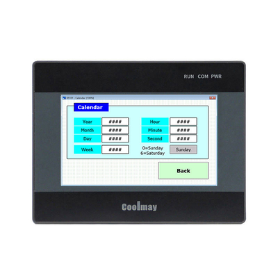 Coolmay 4.3' 'HMI PLC All In One Entegre 65536 Gerçek Renkli Dokunmatik Ekran RS232/RS485 Port485P Uyumlu FX3G/FX3U/FX3S Dijital sıcaklıkla Su Sistemi için EX3G-8043H-24MR
