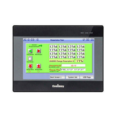 Coolmay 5 Inch HMI PLC All In One RS232 RS485 support Modbus RTU protocal Ethernet optional function plc controller programming plc with hmi touch panel integrated for industrial application