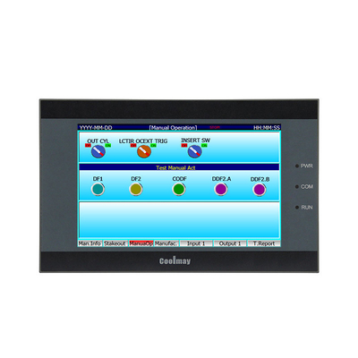 Analog Çıkış Entegre 5 Inç HMI PLC Denetleyicisi Tam Otomatik Düğme Besleme Makinesi Denetleyicisi
